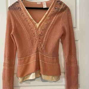 NAK Peach V-Neck Sweater